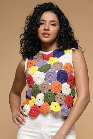 Ajoobaa "Circles" Crochet Top