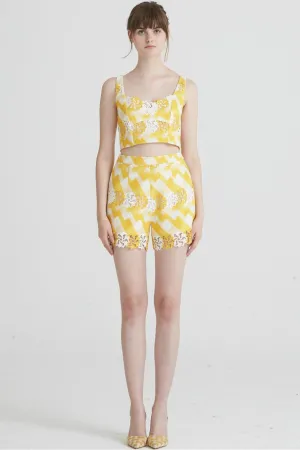 Arman Embroidered Cropped Tank