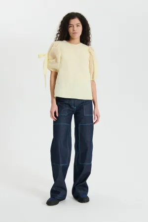 FANCHETTE | TOP POSY MATELASSÉ SOFT YELLOW