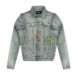 SPLICED DENIM JACKET