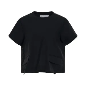 Suiting Mix Pullover in Black